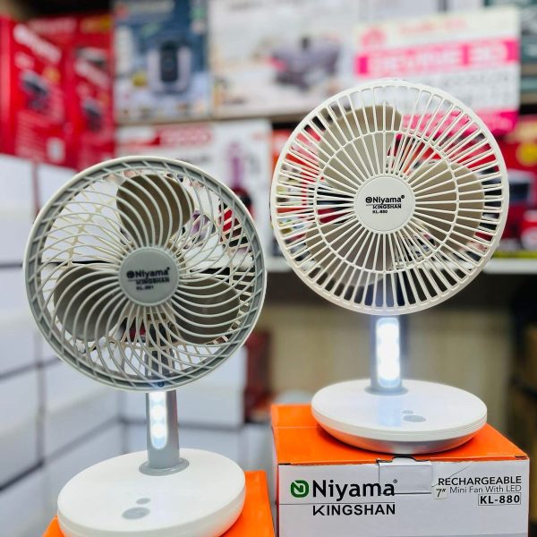 Niyama Kingshan Rechargeable mini fan 7″ and 6